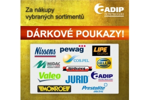 Za nákupy v ADIPu poukázky!